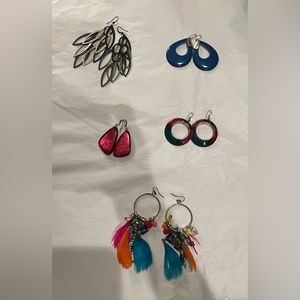 Assorted dangling earrings